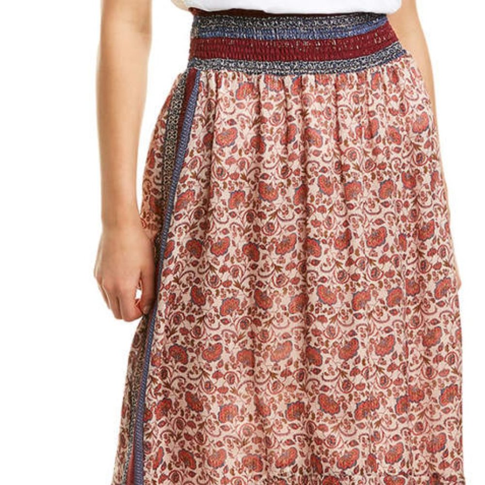 NWT $395 RAMY BROOKE Silk Joelle Skirt M 10 12